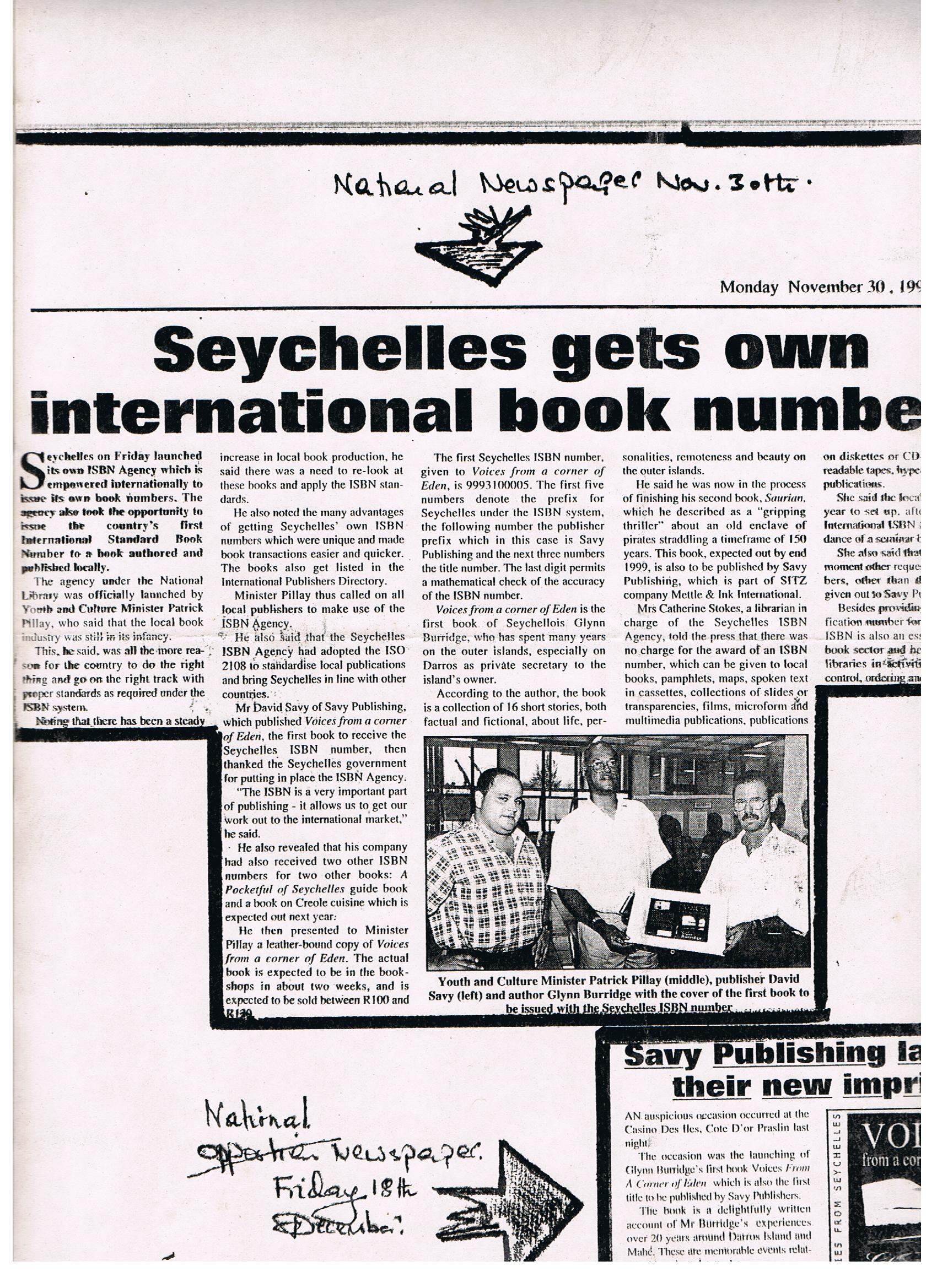 Voices Short Stories From The Seychelles Islands By Glynn - 
